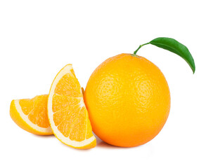 Oranges isolated on a white background, contour.