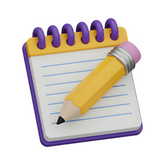 Notepad With Pencil Transparent PNG Icon