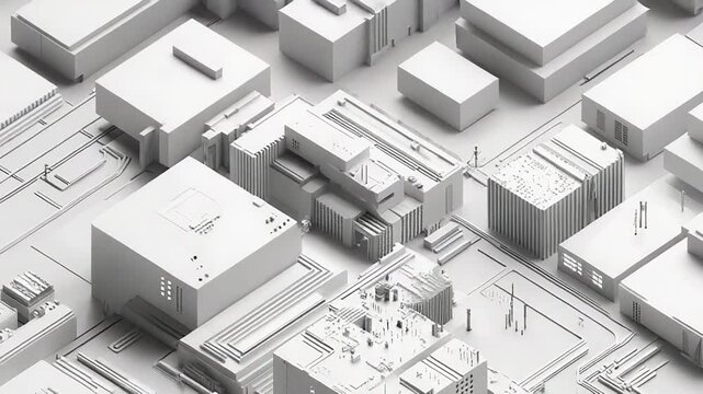 Digital circuit board city architecture creating technology background