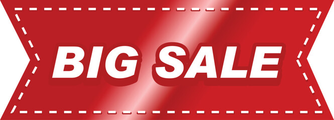 Big sale icon, Sales Tag, Marketing Sticker, Sale Tag in red color, Sales Promotion Label, discount Tag Template