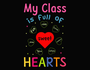 Valentines Day Gift for Teachers Cute Valentines Teacher - printable editable vector art file.