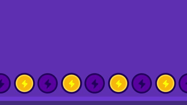 features an extended sequence of small alternating tokens arranged along a track, symbolizing orderly progression and consistent distribution of patterned energy