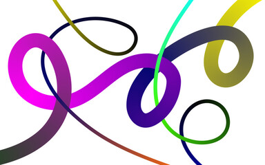 Fototapeta premium Dynamic Abstract Gradient Line Art