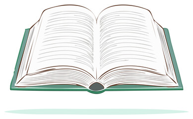 Obraz premium Vector Illustration of an Open Book with Blank Pages for Learning and Education
