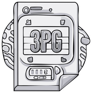 Retro Game Console with "3PG" Display and Button Controls