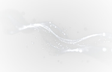 bright white wave trail swirls through darkness, leaving light traces behind. twirl effect and energy. isolated PNG transparent background