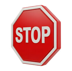 Stop sign red octagon warning png