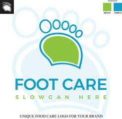 Food Care Logo. Healthy Food Protection Symbol Design for your brand.