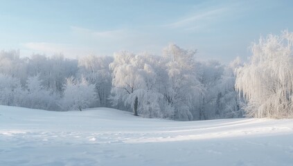 Frozen Trees, a Pale Sky, and Whispers of Winter. A Cold, Peaceful Aesthetic.