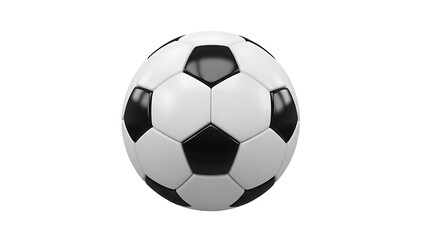 Fototapeta premium A classic soccer ball isolated, a symbol of sport and competition