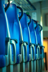 seats inside an empty train