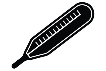 fever thermometer vector icon silhouette
