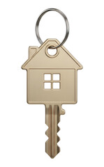 House Shaped Key with Keyring PNG