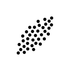 Fototapeta premium Abstract scattering of black dots pattern on white background.