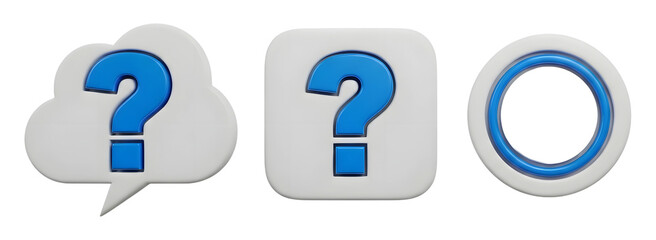 Blue Question Mark Icons Transparent PNG