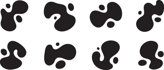 Fototapeta premium Abstract Black Shapes Collection for Design and Artwork