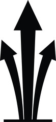 Upward Growth Arrows Direction Symbol Vector