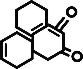 Chemical molecular structure icon scientific diagram vector illustration