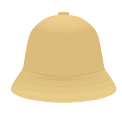 Brown round hat. vector illustration