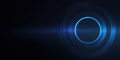 Abstract digital background featuring a glowing blue circular shape with light rays emanating from the center, creating a futuristic and modern atmosphere for design projects
