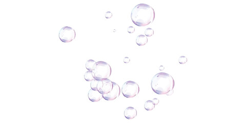 Floating bubbles in soft light