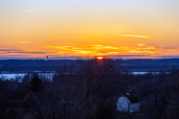 sunrise over the river