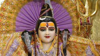 Lord Shiva Statue Inside Hindu Temple