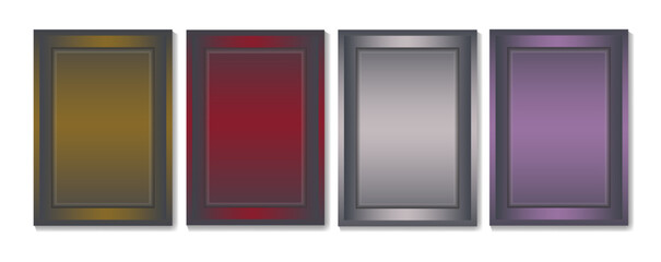 Metallic Gradient Frames Collection set 