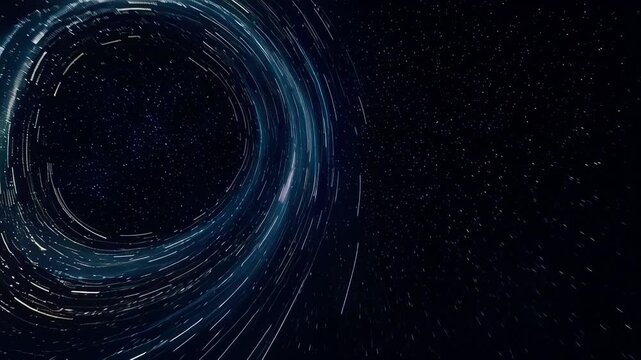 This mesmerizing video features a stunning spiral of light set against a backdrop of deep black space. The dynamic motion creates an enchanting visual experience that evokes feelings of wonder and cur