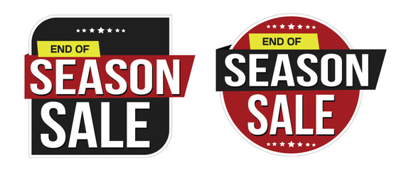 End of season sale labels set