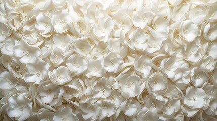 A delicate composition of soft white blossoms creating a serene, elegant texture. This Cloud Dancer 2026 floral artwork evokes purity, luxury, and calm, ideal for beauty, wedding, and wellness themes.