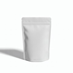 Minimal Stand-up Food Pouch Mockup on White Background