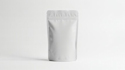 Minimal Stand-up Food Pouch Mockup on White Background
