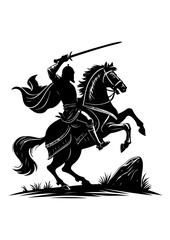 Charging Knight Silhouette