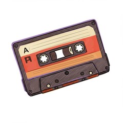 Obraz premium Vintage Cassette Tape Illustration