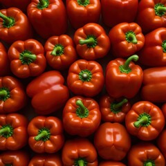 Vibrant, fresh, whole bell peppers arranged tightly, forming a colorful, seamless vegetable background texture suitable for culinary and design concepts ,texture ,design ,close up