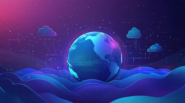 Global digital network connecting data and cloud services