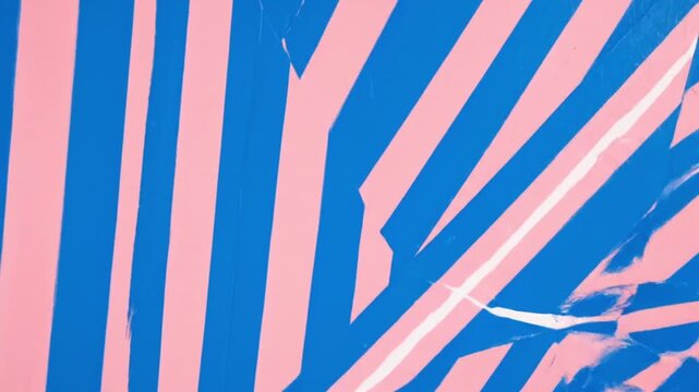 Abstract background texture featuring bold pink and blue vertical stripes with dynamic distortion and texture