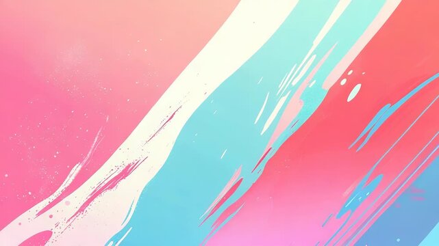 Abstract pastel paint strokes creating a trans flag background