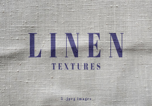 5 Raw Linen Texture Crumpled Surface Woven Background