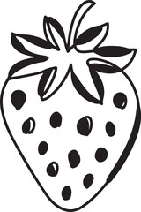 Continuous one line drawing strawberry fruit with red and green spots. Farmer market Logo concept.one line  vector illustration  with out background