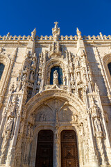 Ornate south portal of the Church of Santa Maria de Belem at Jer&oacute;nimos Monastery, built in 1516.