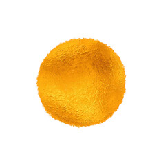 Golden textured circle with radial sketch lines isolated on transparent background for abstract design