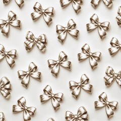 Premium festive background with metallic bow accents, editorial ornament setup, textile design element, handcrafted decorative scene, creative bow styling, ornamental design surface and decorative vis