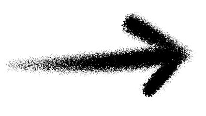 Sprayed Arrow. Graffiti Arrow Tag. Street Art Follow Tag Symbol. Vector Illustration.