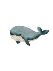 Whale  whale, ocean, sea, blue background, kids wallpaper, marine animal, underwater, cute, playful, children, nautical, baby room, seamless pattern, kids decor, ocean friend 