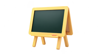 Wooden chalkboard small blackboard blank isolated classroom education school teaching learning standing simple clean empty green message sign information retro nostalgic communication writable