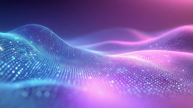 Digital data waves flowing abstract future technology background