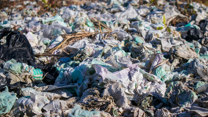 Plastic Waste Pollutes Natural Area