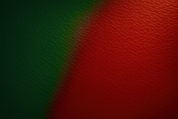 A green and red leather surface with a red stripe